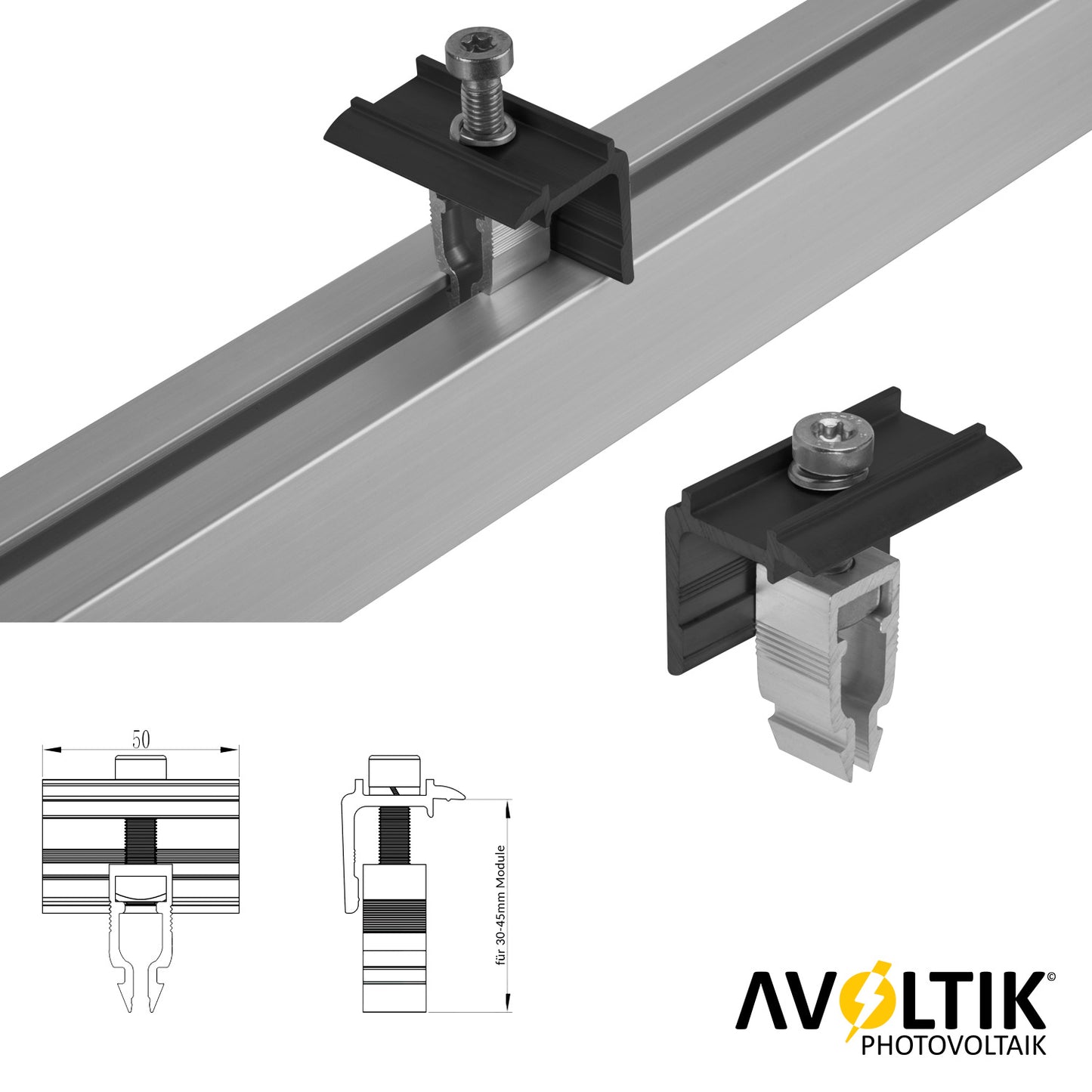 Avoltik endklemme schwarz beispiel