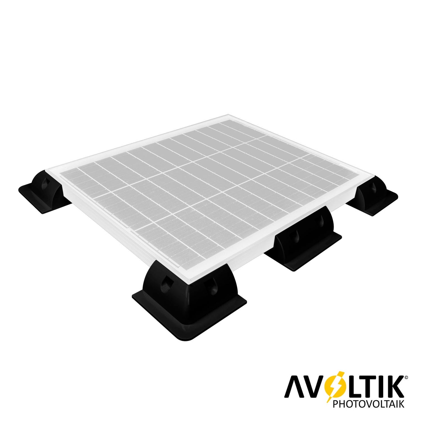 Avoltik 7er Set ABS Solarmodul Eck Halterung verstellbar Dach Befestigung Montage in schwarz Anwendungsbeispiel