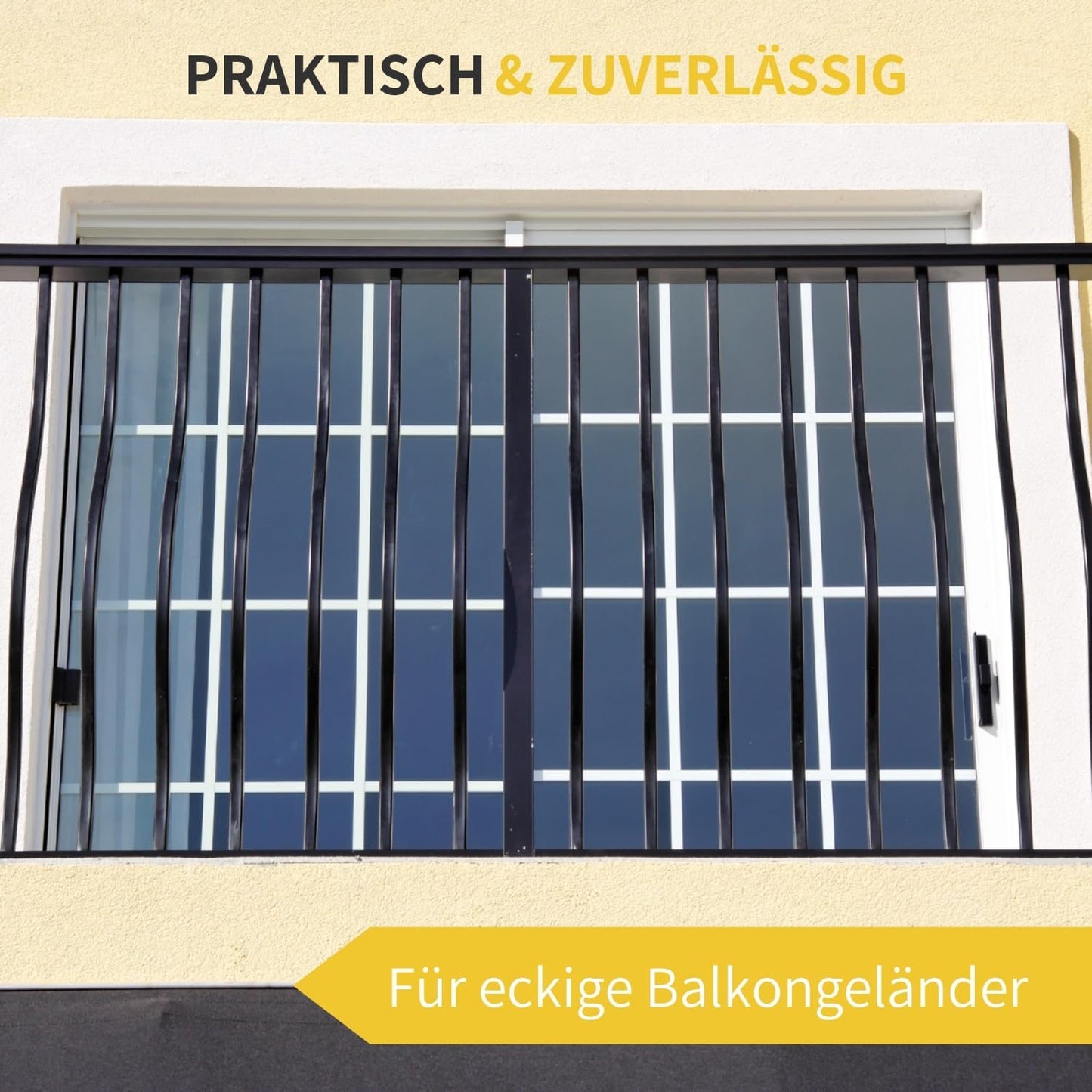 Avoltik Balkonkraftwerk Halterung Balkon für alle Solarpanel-Größen für eckige Geländer Haken. Praktisch & Zuverlässig