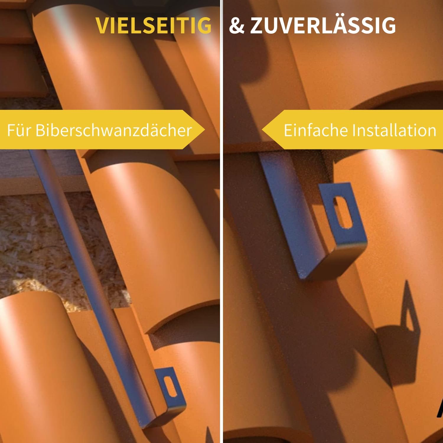 Avoltik Dachhaken Biberschwanz aus Edelstahl. Vielseitig & Zuverlässig: Für Biberschwanzdächer