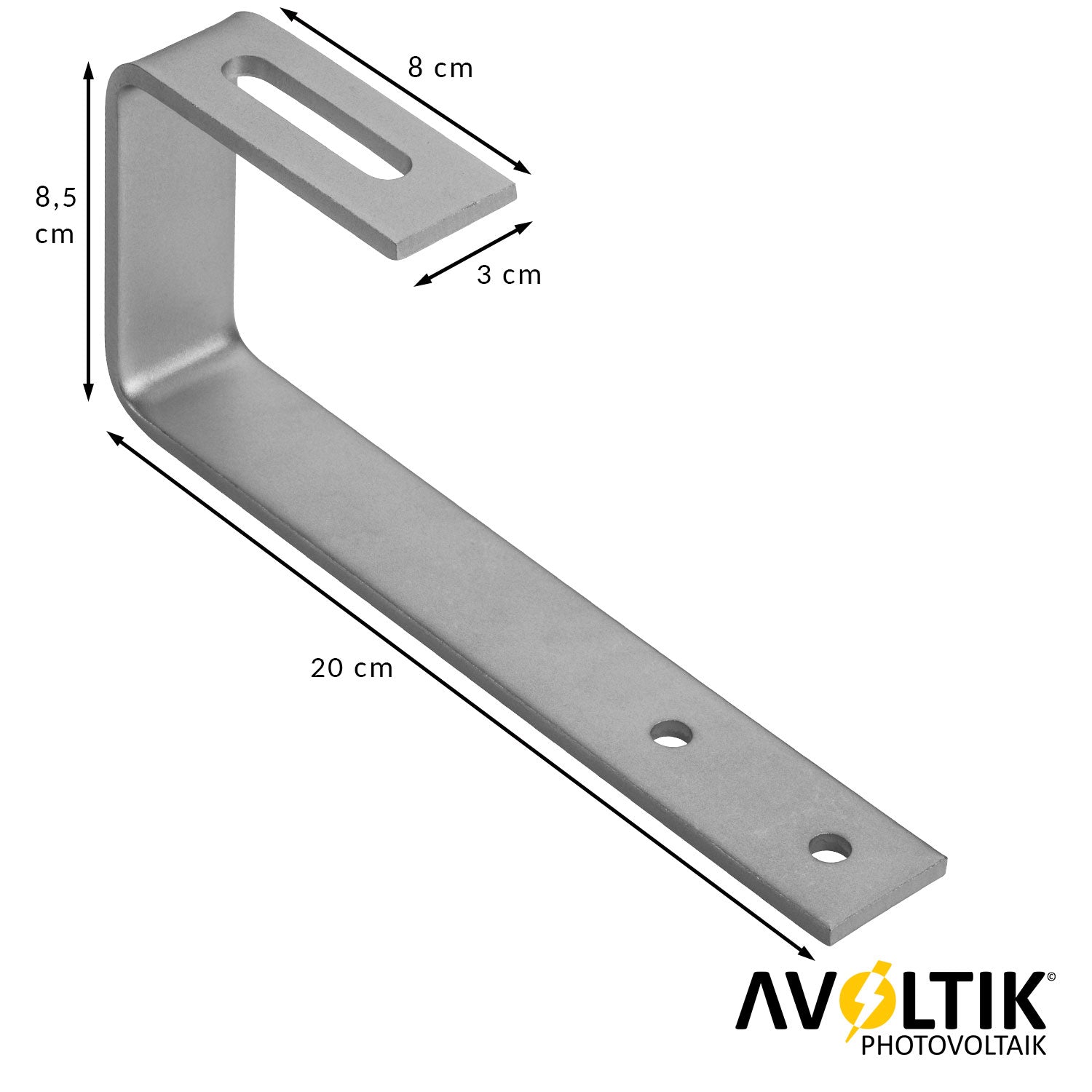 Avoltik Dachhaken für Schiefer Schindel Dächer starr Bemaßung Details