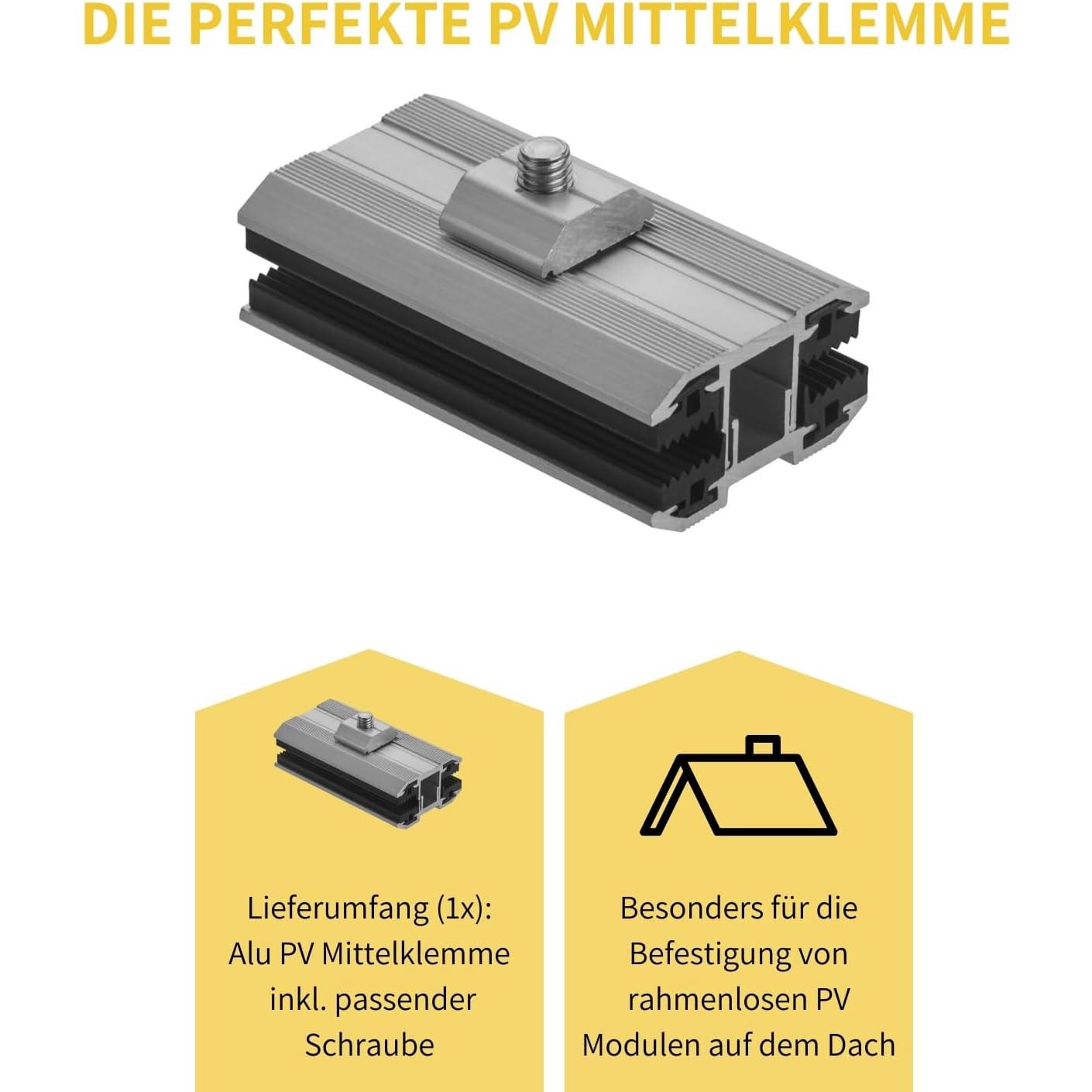Avoltik Photovoltaik ALU Laminatklemme Mittelklemme für Dünnschichtmodule: Die Perfekte Mittelklemme