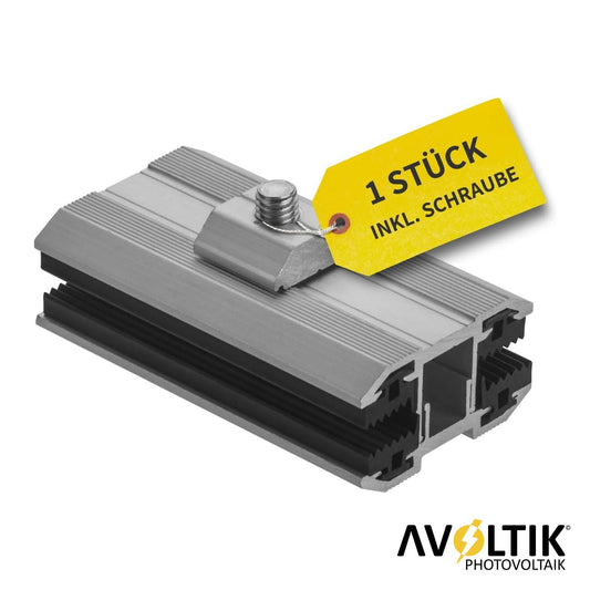 Avoltik Photovoltaik ALU Laminatklemme Mittelklemme für Dünnschichtmodule Produktbild