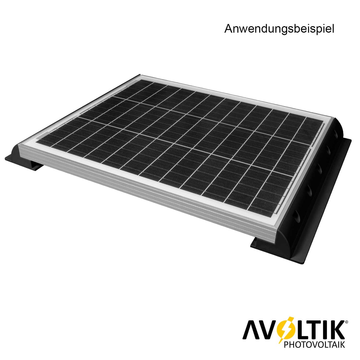 Avoltik Solarpanel ABS Halterung 68cm spoiler Solar Befestigung Montage für Wohnmobil in schwarz Anwendungsbeispiel