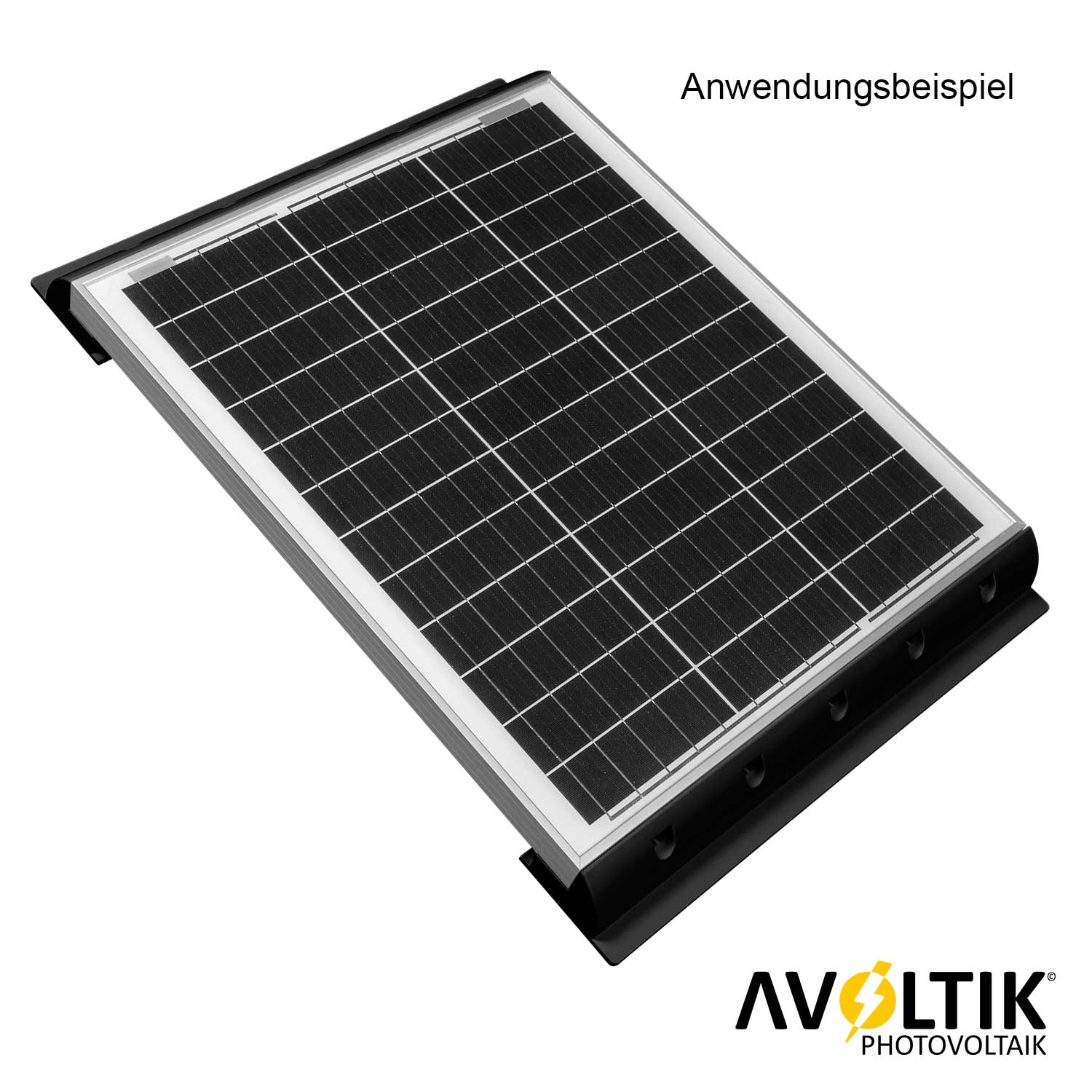 Avoltik Solarpanel ABS Halterung 68cm spoiler Solar Befestigung Montage für Wohnmobil in schwarz Anwendungsbeispiel