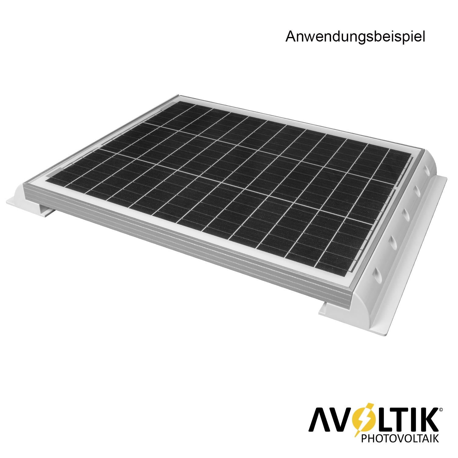 Avoltik Solarpanel ABS Halterung 68cm spoiler Solar Befestigung Montage für Wohnmobil in weiss Anwendungsbeispiel