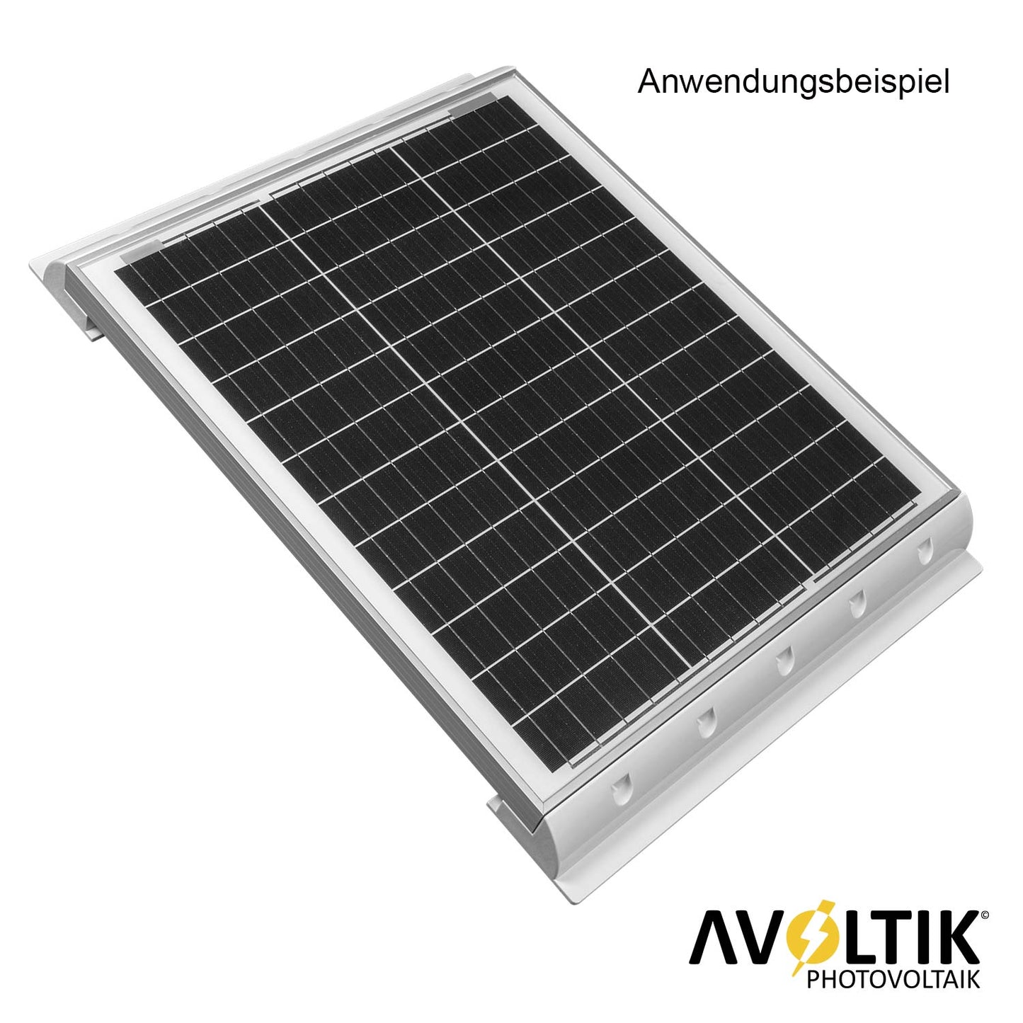 Avoltik Solarpanel ABS Halterung 68cm spoiler Solar Befestigung Montage für Wohnmobil in weiss Anwendungsbeispiel