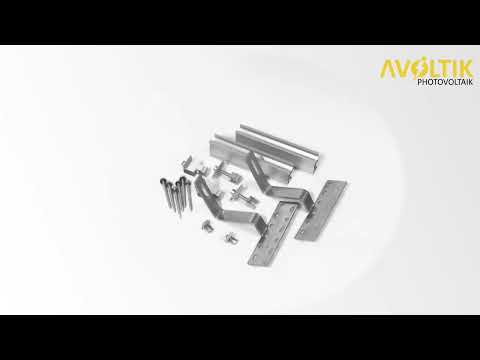Avoltik Ziegeldach Halterung Set für 1-4 Solarmodule | Photovoltaik Solarmodul Montagesets