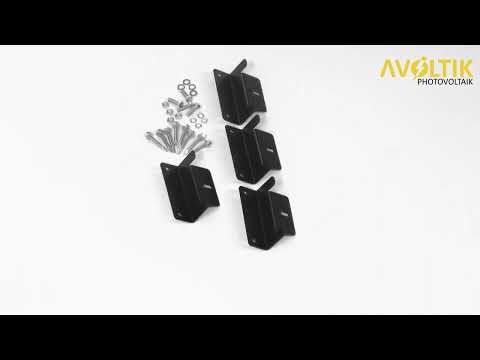 Avoltik Z-Winkel Halterungen Set schwarz für PV-Anlagen | Photovoltaik Solarmodul Montagezubehör