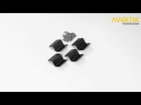 Avoltik Z-Winkel Halterungen Set schwarz für PV-Anlagen | Photovoltaik Solarmodul Montagezubehör
