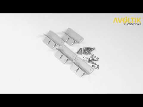 Avoltik Z-Winkel Halterungen Set silber für PV-Anlagen | Photovoltaik Solarmodul Montagezubehör