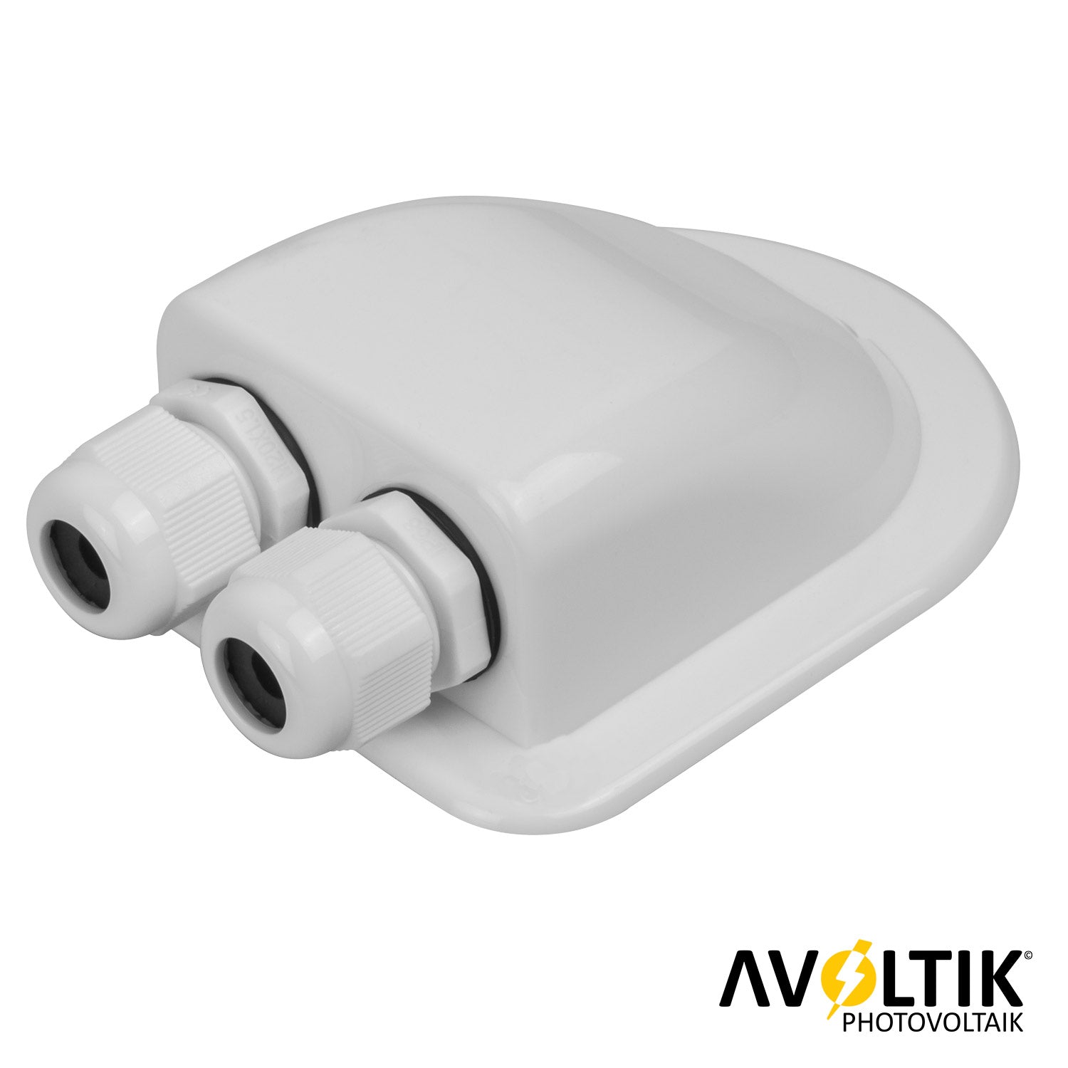 Avoltik Doppelte Kabeleinführungsdose für Dachdurchführung  gebogen ABS wetterfest Produktbild