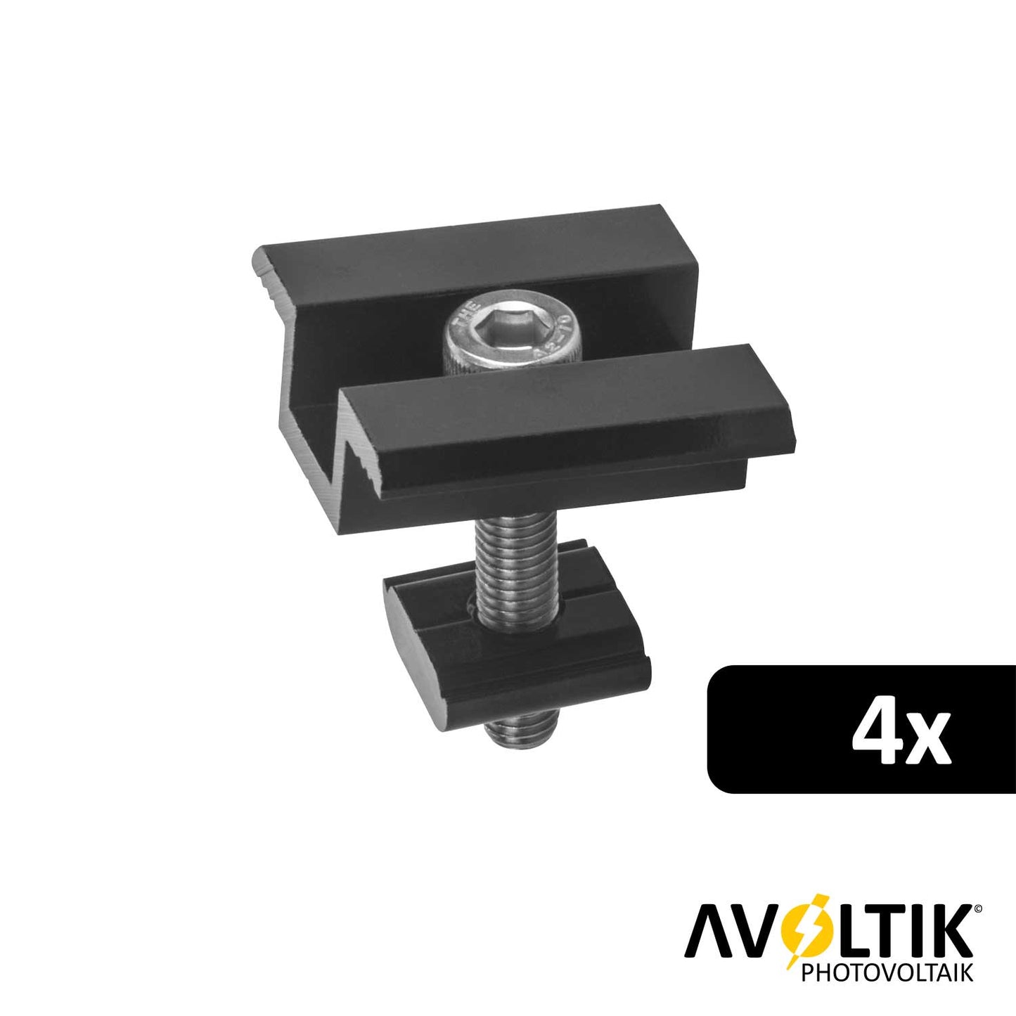 Avoltik Mittelklemme 30mm Schwarz 4 Stück