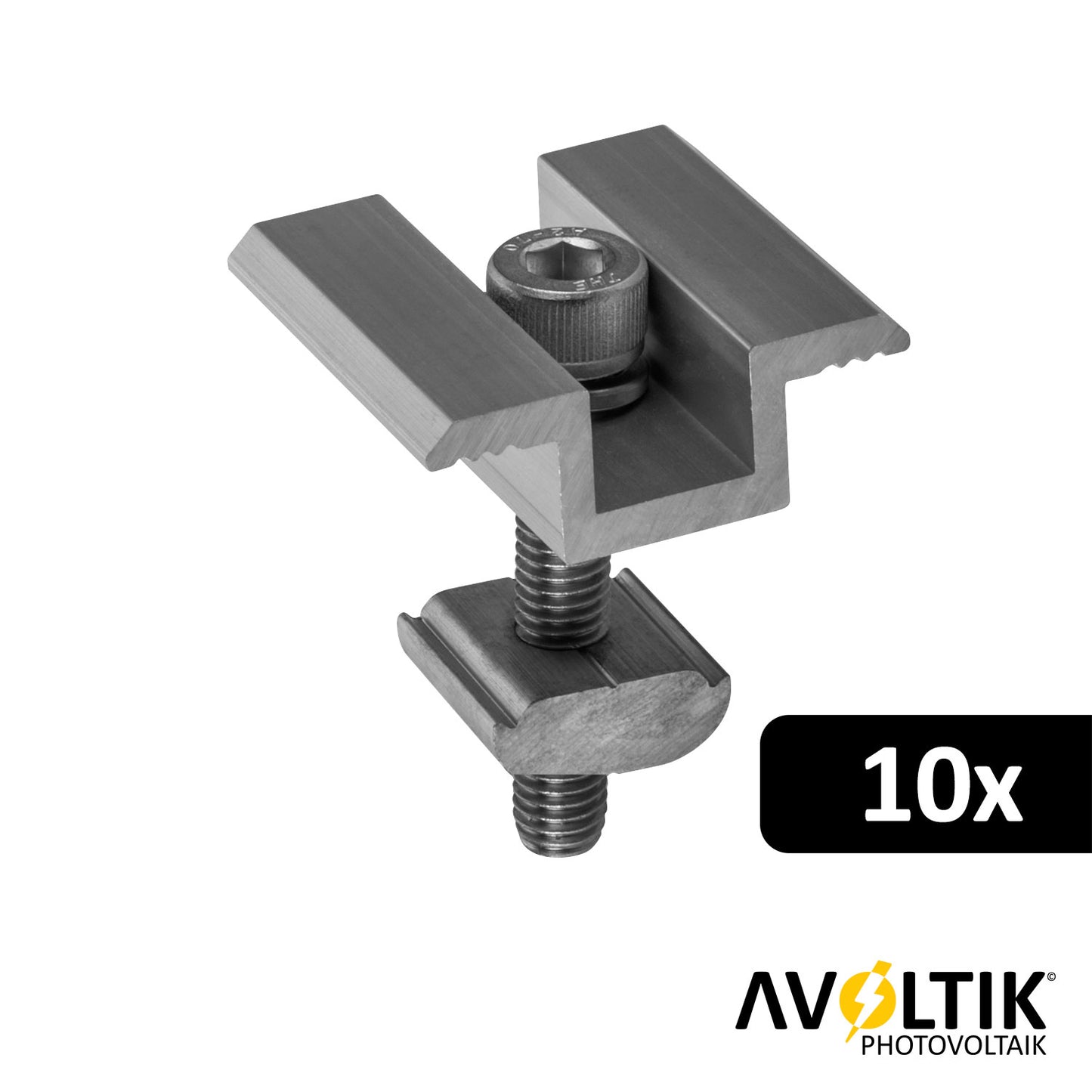 Avoltik Mittelklemme 30mm Silber 10 Stück
