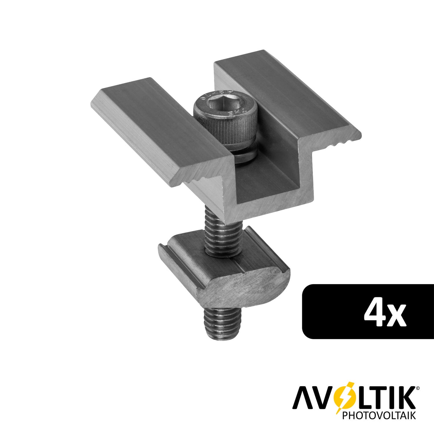Avoltik Mittelklemme 30mm Silber 4 Stück