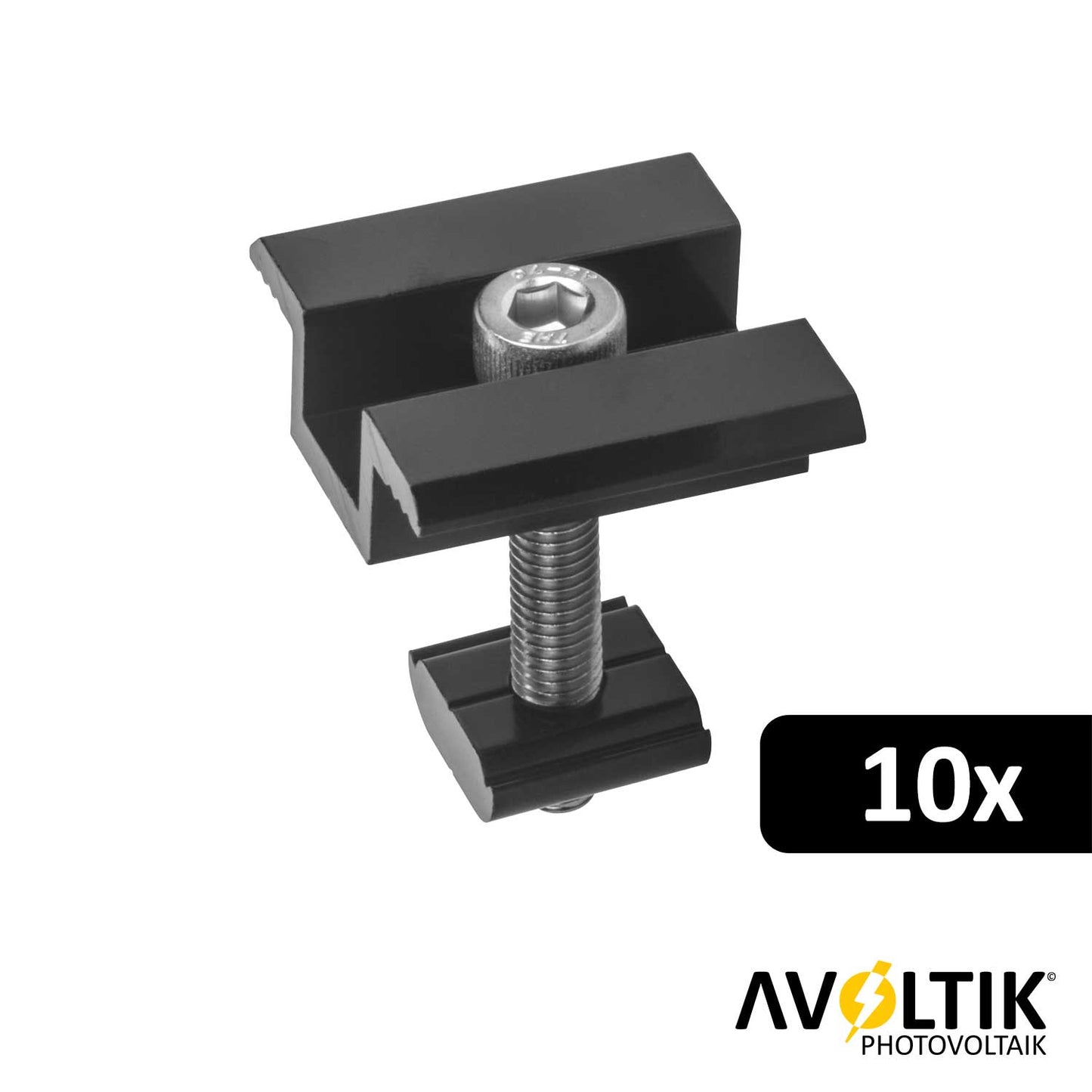 Avoltik Mittelklemme 35mm Schwarz 10 Stück