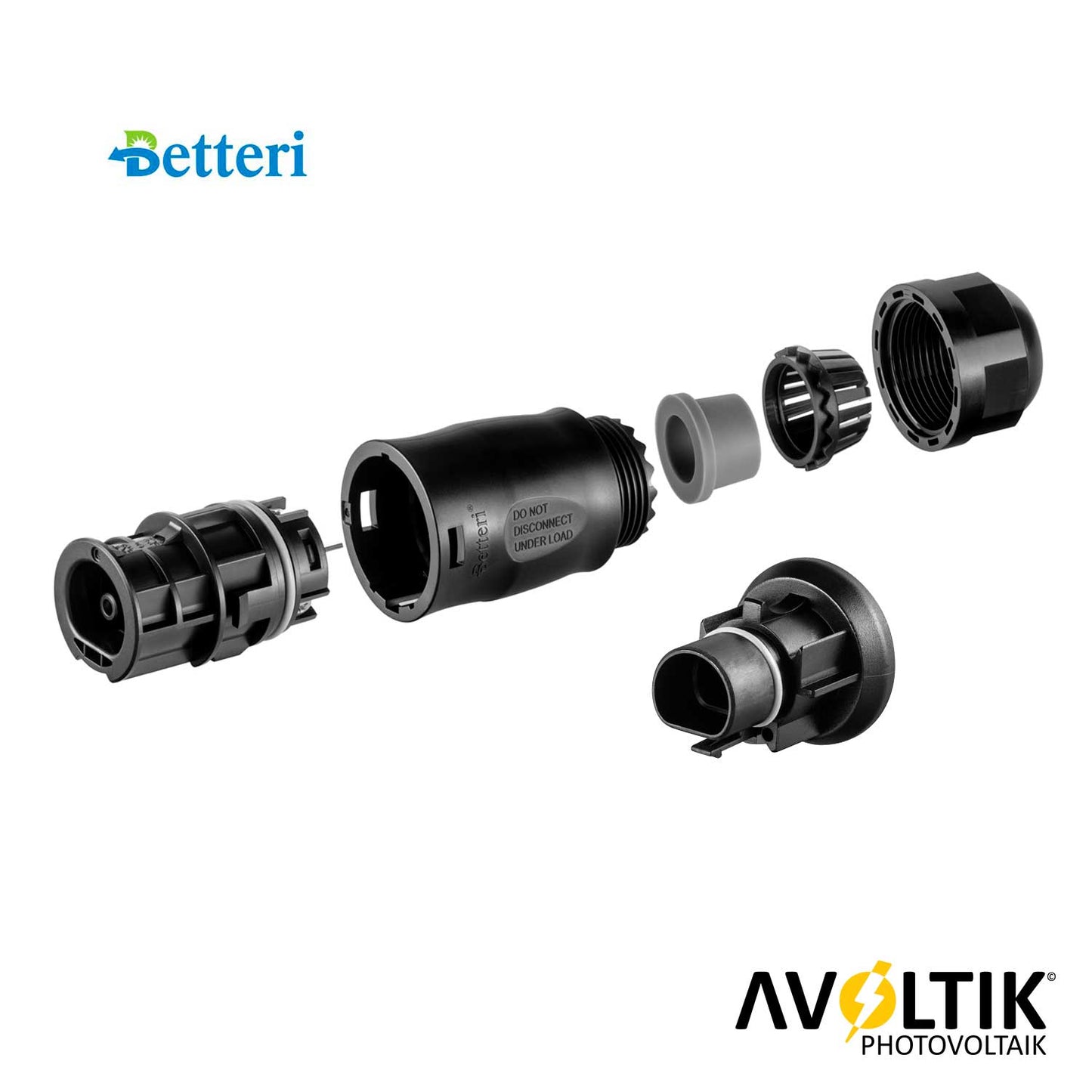 Betteri Stecker Buchse und Endkappe im Detail