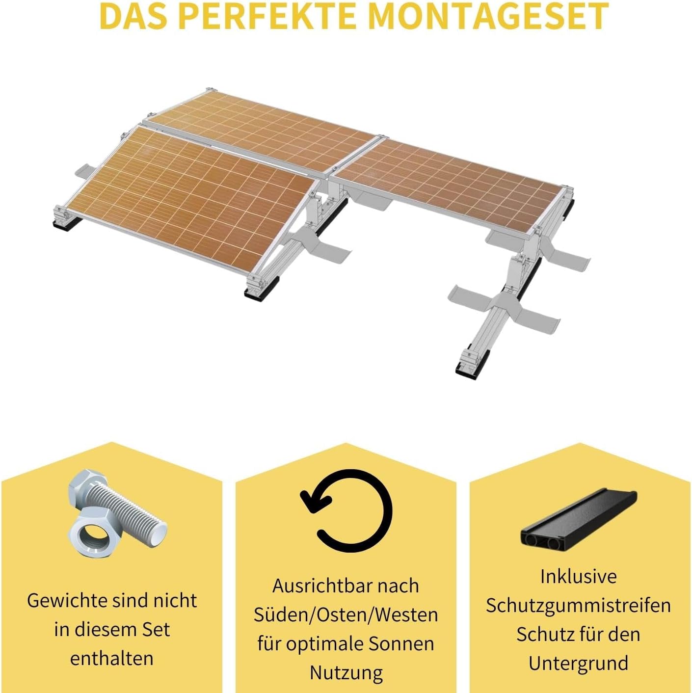 Avoltik Solarpanel Halterung für 4 Solar Module I Halterung für Solarmodule in flexibler Ausrichtung Produkthinweise