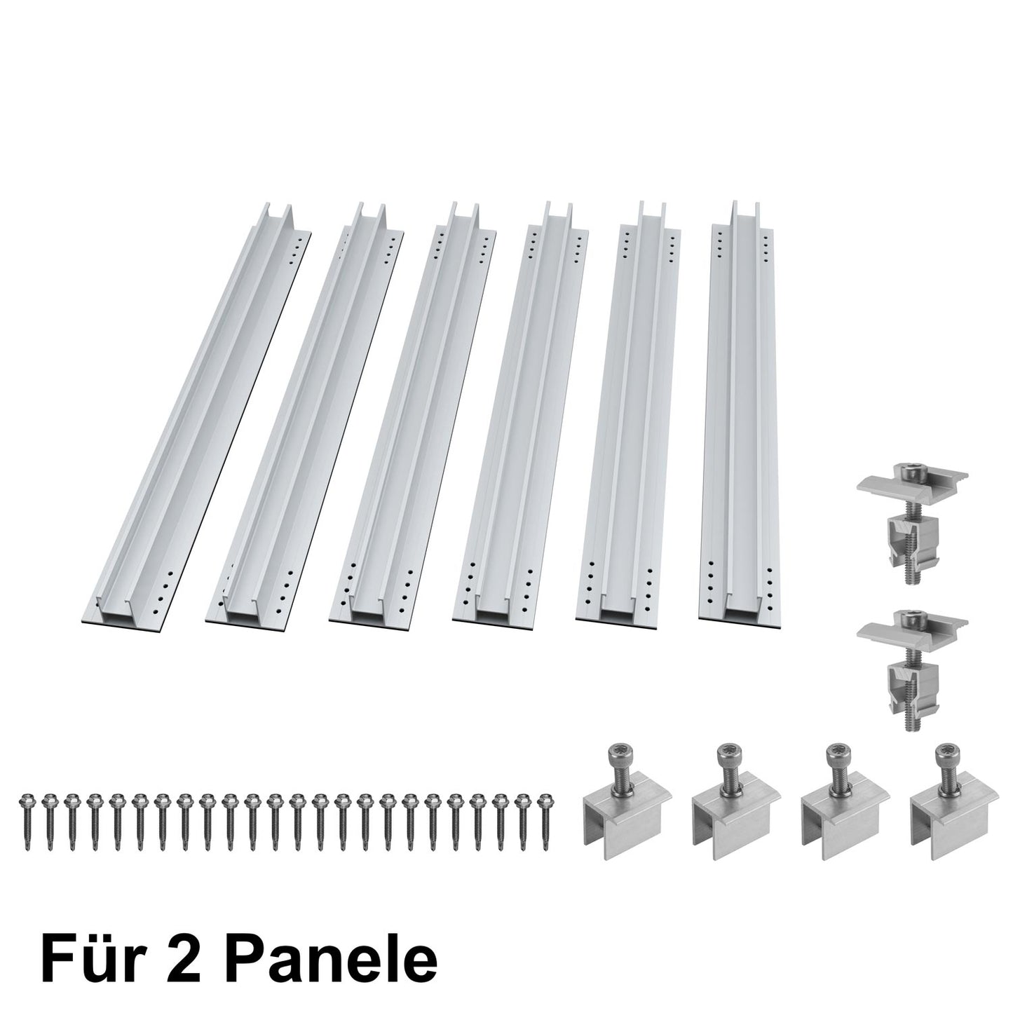 Avoltik Solar Halterung Flachdach Montageset für 1 - 4 Solarmodule von 30-40mm