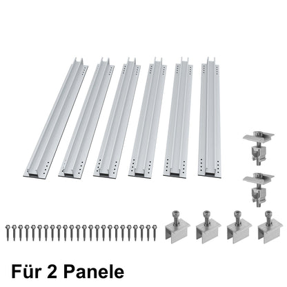 Avoltik Solar Halterung Flachdach Montageset für 1 - 4 Solarmodule von 30-40mm