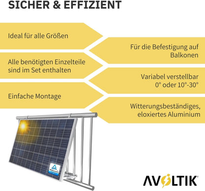 Avoltik Balkonhalterungsset für ein Solarpanel Produktinformationen