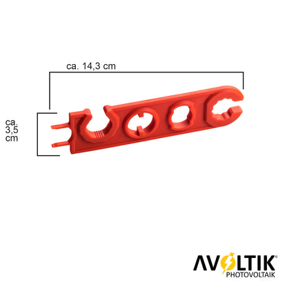 Avoltik Montagewerkzeug für MC4 Stecker Universalwerkzeug zur Montage, 2 Stück Bemaßung