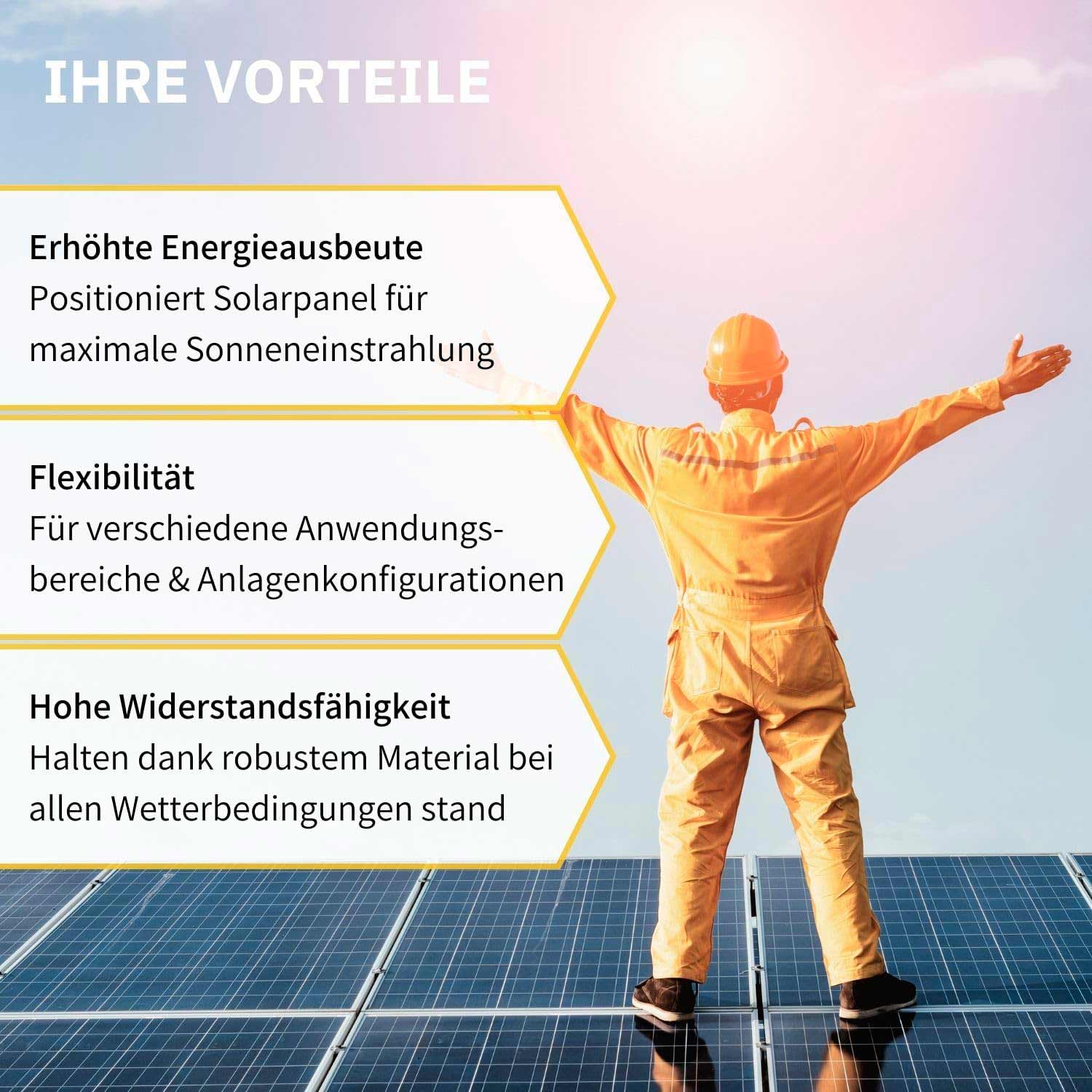 Avoltik Solar Halterung Ziegeldach Montageset für 4 Paneele 30-45mm Vorteile Avoltik