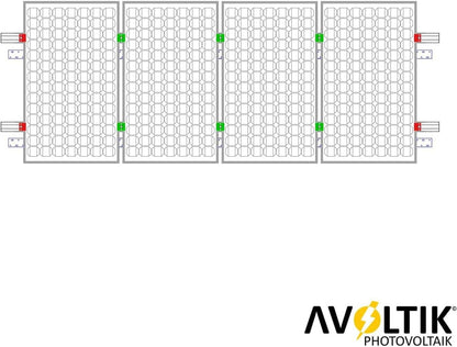 Avoltik Stockschrauben Blechdach Montageset für 1-4 Solarmodule, Klemmen in Silber oder Schwarz