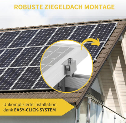 Avoltik Solarpanel Ziegeldach Befestigung Montageset/ Montagesystem für Panele von 30-40mm