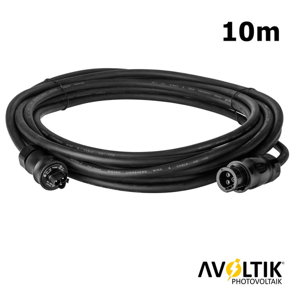 Avoltik Anschluss-Set 10 Meter mit Betteri-Kupplung und geraden Wieland Stecker
