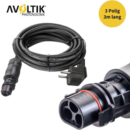 Avoltik Anschlusskabel LY01 Deye auf Schuko 3 Meter Produktbild