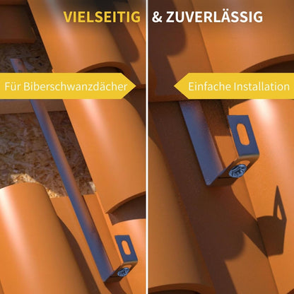 Avoltik Dachhaken Biberschwanz höhenverstellbar aus rostfreiem Edelstahl. Vielseitig und Zuverlässig. Für Biberschwanzdächer.