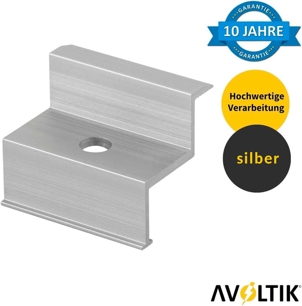 Avoltik Endklemme 35 mm in Silber