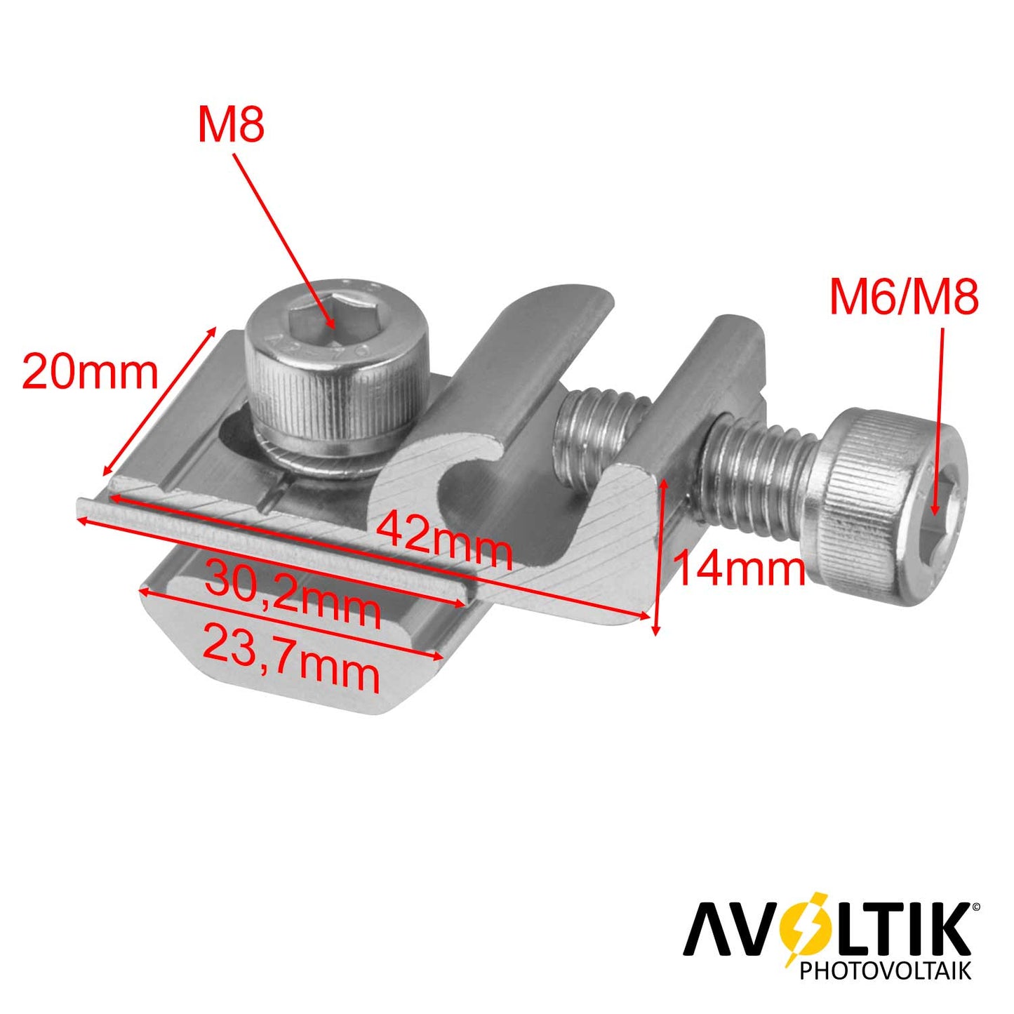 Avoltik Erdungsklemme Bemaßung Details