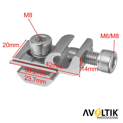 Avoltik Erdungsklemme Bemaßung Details