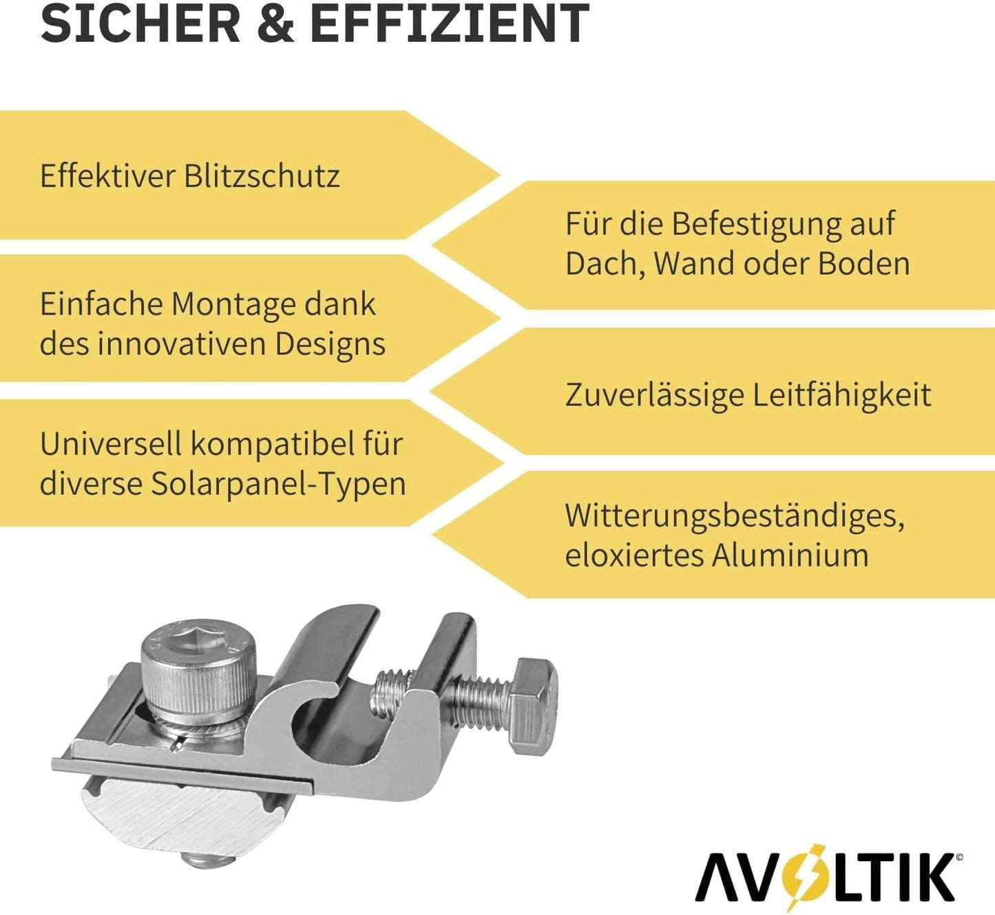 Avoltik Erdungsklemme: Sicher & Effizient. Produkthinweise