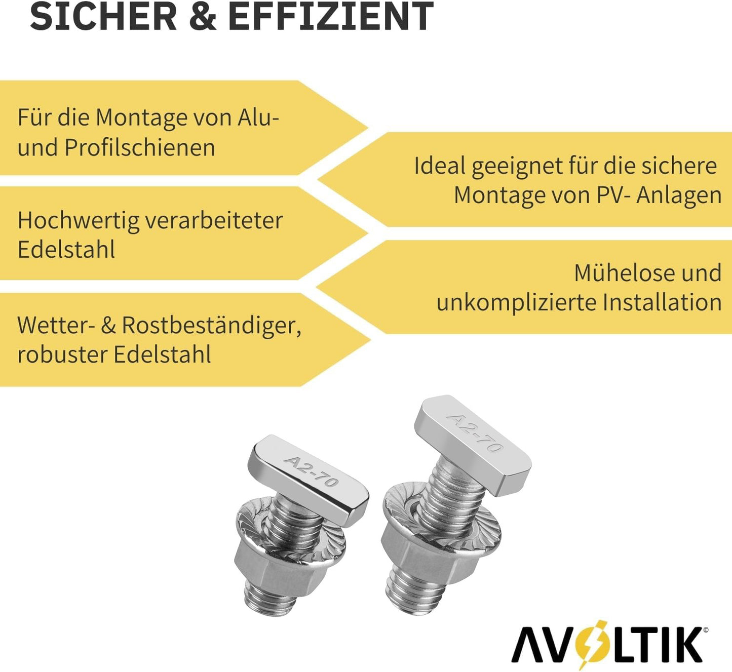 Avoltik Hammerkopfschraube  M10 25mm oder 30mm Produkthinweise