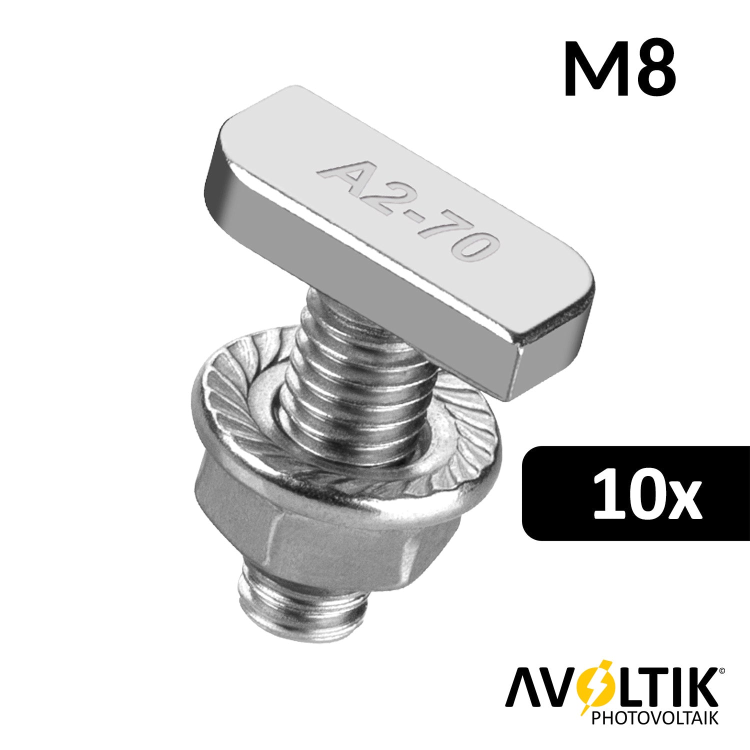 Avoltik Hammerkopfschraube  M8 25mm Produktbild 10 Stück