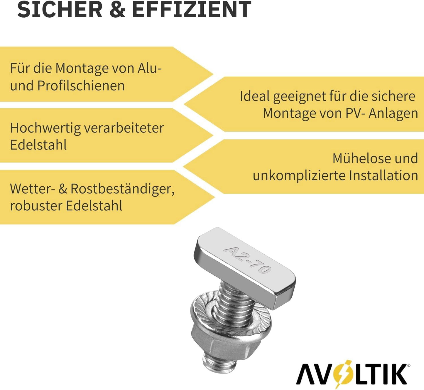 Avoltik Hammerkopfschraube  M8 25mm Produktinfos