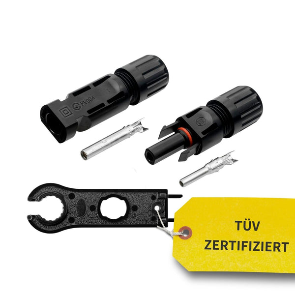 Avoltik MC4 Stecker ( Buchse + Stecker ) DC Steckverbinder für 2,5 – 6mm² / Schutz IP67