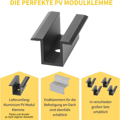 Avoltik Mittelklemme 25 - 40 mm in Silber oder Schwarz Lieferumfang, Produkthinweise