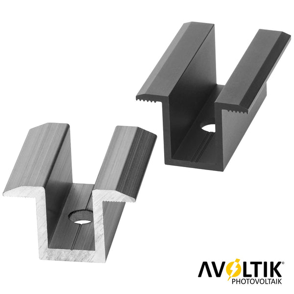 Avoltik Mittelklemme 25 - 40 mm in Silber oder Schwarz
