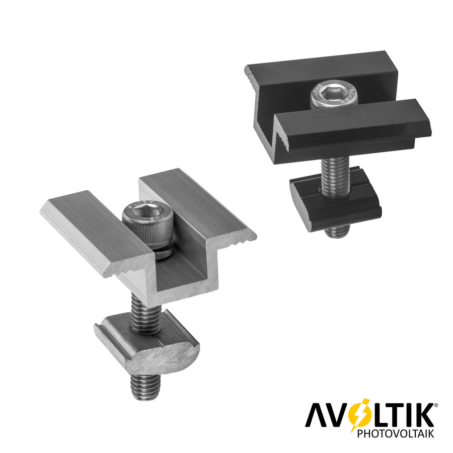 Avoltik Mittelklemme 30mm 35mm Silber oder Schwarz
