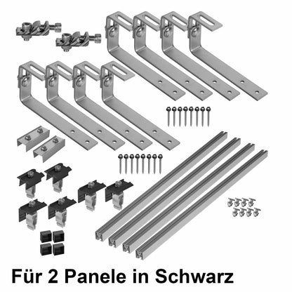 Avoltik Montageset Bitumendach für 2 Paneele in Schwarz Produktbild