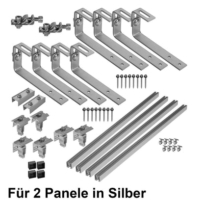 Avoltik Montageset Bitumendach für 2 Paneele in Silber Produktbild