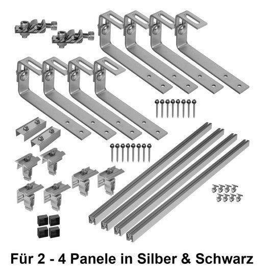 Avoltik Montageset Bitumendach für 2 oder 4 Paneele in Silber oder Schwarz Produktbild