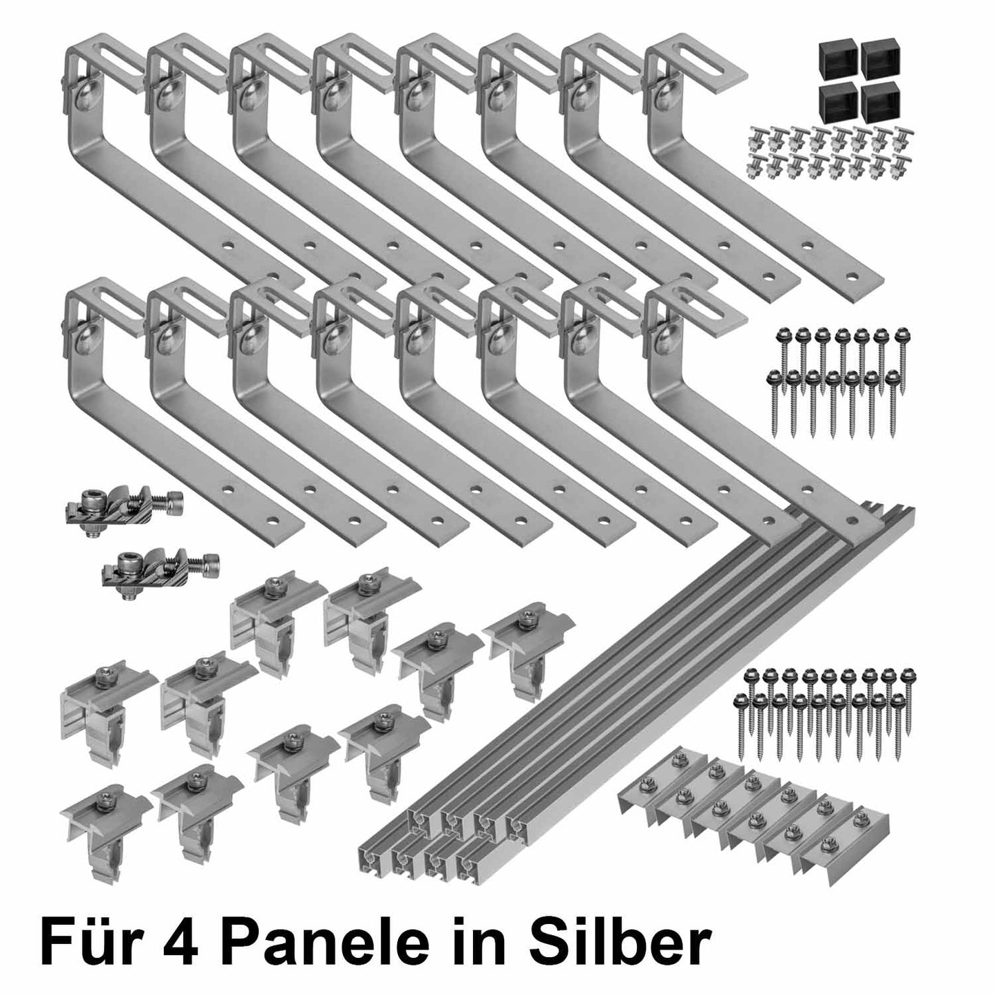 Avoltik Montageset Bitumendach für 4 Paneele in Silber Produktbild