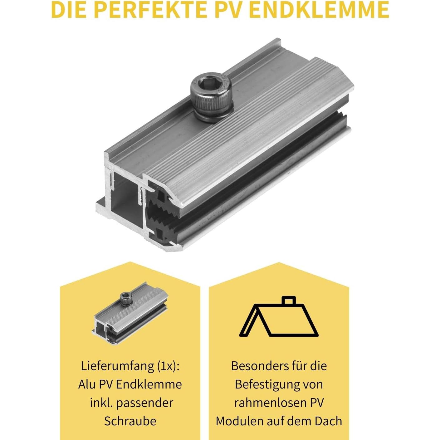 Avoltik Photovoltaik ALU Laminatklemme Endklemme für Dünnschichtmodule: Die Perfekte Endklemme