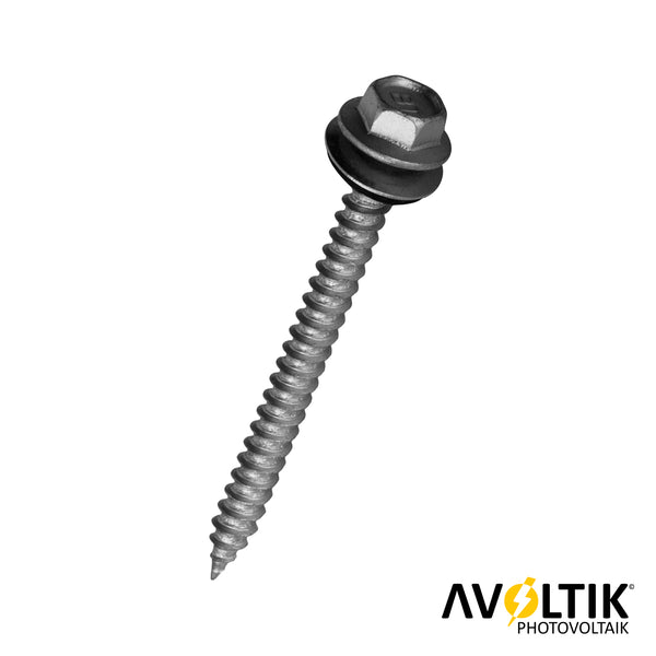 Avoltik Sechskantschraube M6x65mm Schraube mit Dichtungsscheibe Befestigung von Dachhaken