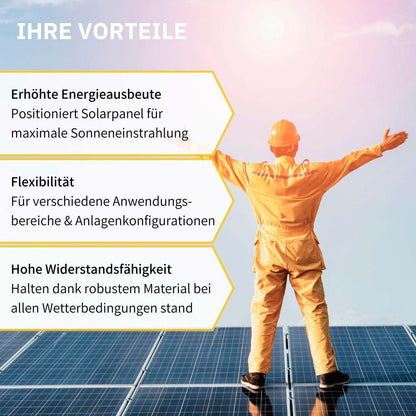 Avoltik Solar Halterung Flachdach Montageset für 1 - 4 Solarmodule von 30-40mm